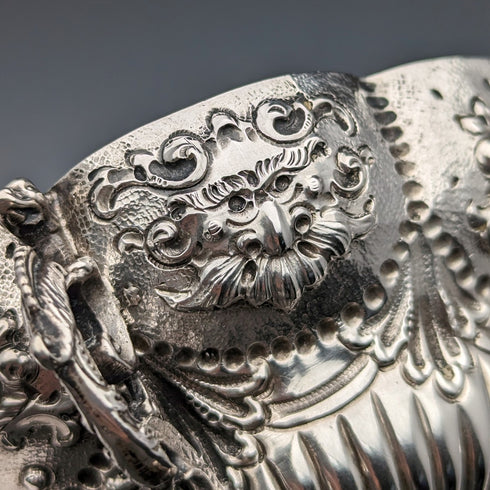 1903 British Antique Sterling Silver Stem Bowl 126g Goldsmiths & Silversmiths